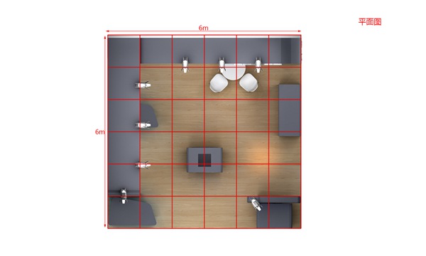 歌谷電器展臺(tái)設(shè)計(jì)搭建案例的平面圖