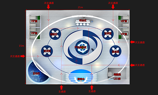 科技展會設(shè)計方案的平面布局圖